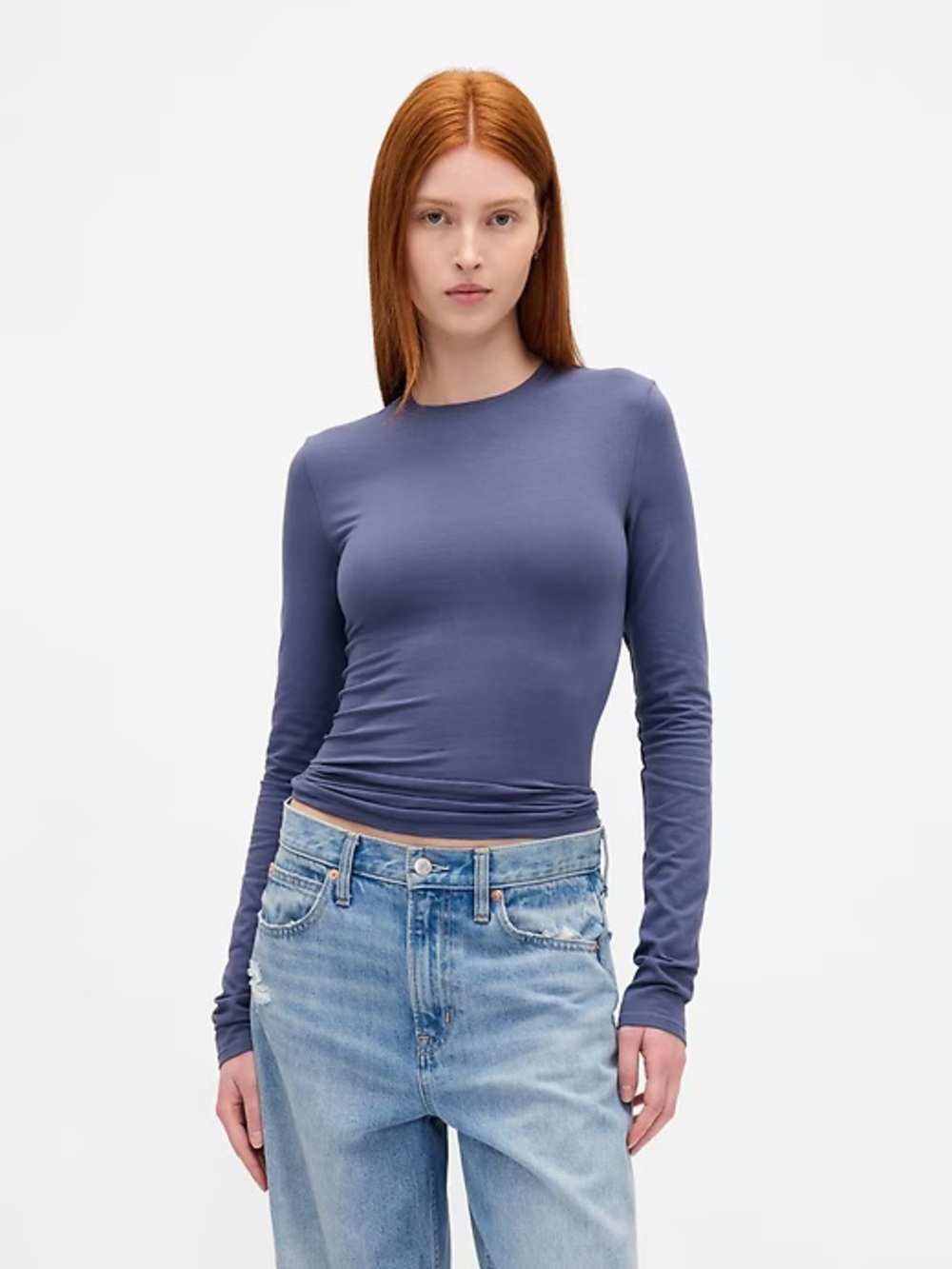 TALL GAP Close-Knit Jersey T-shirt Slate Blue size M Tall